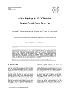 A New Topology for UPQC Based on Reduced-Switch