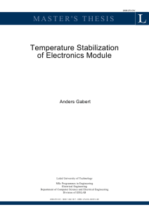 Temperature stabilization of electronics module