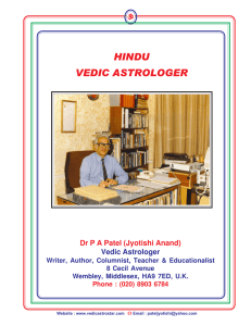 HINDU VEDIC ASTROLOGER
