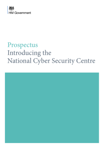 Prospectus Introducing the National Cyber Security Centre
