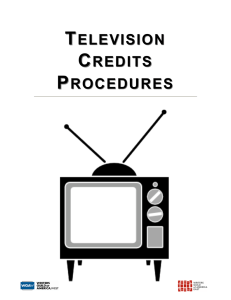 Television Procedures Table of Contents
