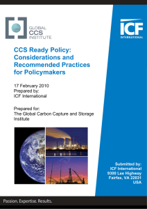 CCS Ready Policy: Considerations and Recommended Practices for