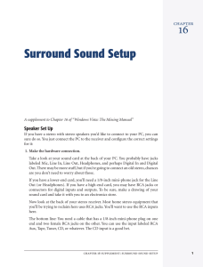 16 Surround Sound Setup