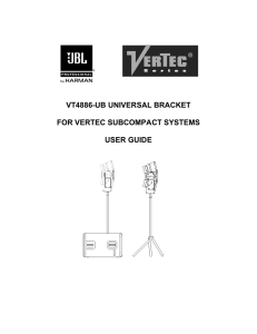 VT4886-UB UNIVERSAL BRACKET FOR VERTEC SUBCOMPACT
