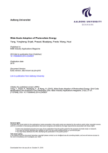 Wide-Scale Adoption of Photovoltaic Energy - VBN