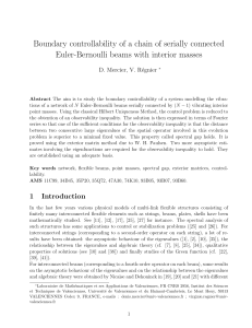 Boundary controllability of a chain of serially connected Euler