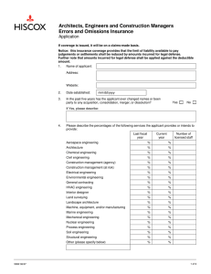 Architects, Engineers and Construction Managers Errors and