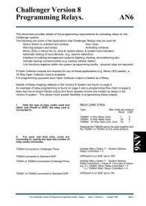 Challenger Version 8 Programming Relays. AN6