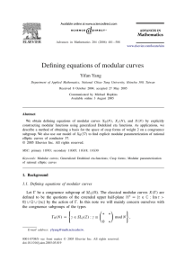 Defining equations of modular curves