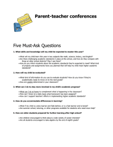 Parent-teacher conferences Five Must