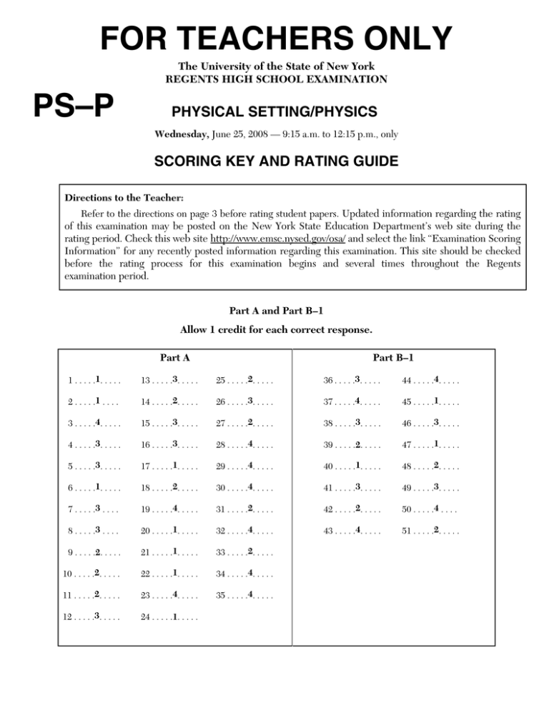 Scoring Key And Rating Guide