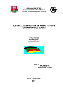 numerical investigation of radial fan with forward curved blades
