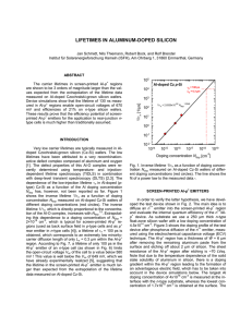 LIFETIMES IN ALUMINUM