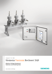 Siemens Vacuum Recloser 3AD