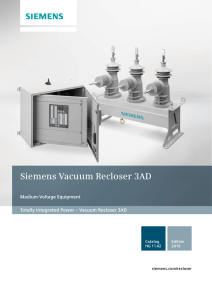 1 Siemens vacuum recloser 3AD