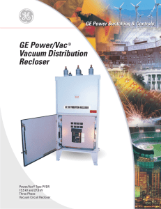 GE Power/Vac 7 Vacuum Distribution Recloser