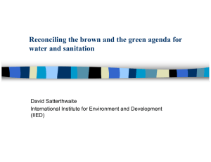 Reconciling the brown and the green agenda for water