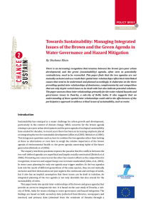 Managing Integrated Issues of the Brown and the Green Agenda in