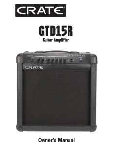 GTD15R Guitar Amplifier Owner`s Manual