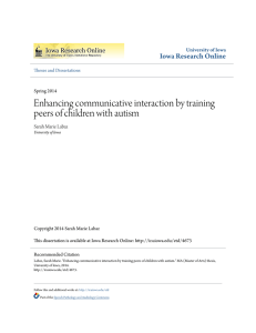 Enhancing communicative interaction by training peers of children