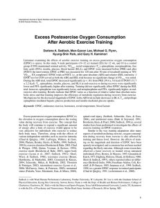 Excess Postexercise Oxygen Consumption After