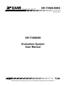 XR-T3588-89ES XR-T3588/89 Evaluation System User Manual