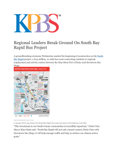 KPBS: Regional Leaders Break Ground On South Bay Rapid Bus