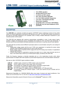 LDM-1000 - LVDT/RVDT Signal Conditioning