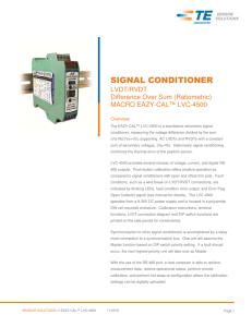 Signal Conditioner LVDT/RVDT Difference Over Sum (Ratiometric)