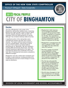 2013 Fiscal Profile - City of Binghamton