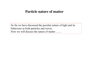 Particle nature of matter