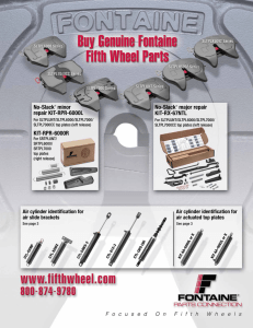Parts catalog - Fontaine Fifth Wheel