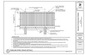 E-8 Tubular Steel Fence Details