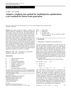 Adaptive weighted sum method for multiobjective optimization: a