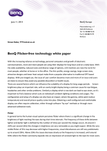 BenQ Flicker-free technology white paper