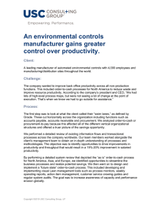 An environmental controls manufacturer gains greater control over