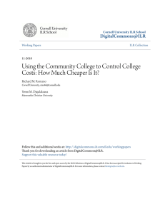 Using the Community College to Control College Costs: How Much