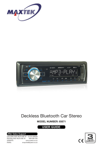 Deckless Bluetooth Car Stereo