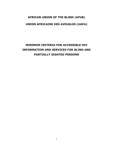 Minimum Criteria for accessible HIV information and services for