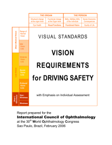 VISION REQUIREMENTS for DRIVING SAFETY
