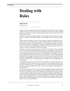 Dealing with Roles