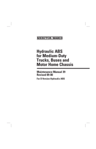Hydraulic ABS for Medium-Duty Trucks, Buses and Motor Home