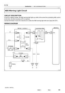 ABS Warning Light Circuit