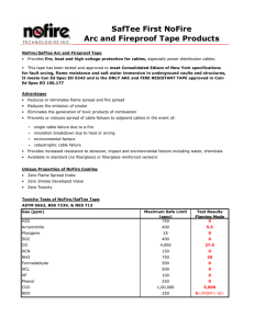 SafTee First NoFire Arc and Fireproof Tape Products