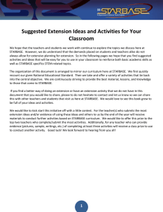 Suggested Extension Ideas and Activities for Your
