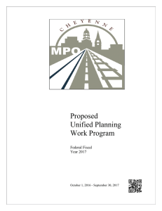 Proposed Unified Planning Work Program