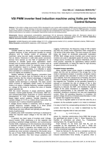 VSI PWM inverter feed induction machine using Volts per Hertz