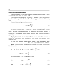 Poynting vector and poynting theorem