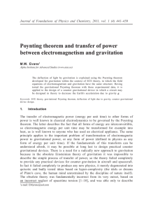 Poynting theorem and transfer of power between