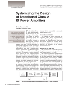 Systemizing the Design of Broadband Class